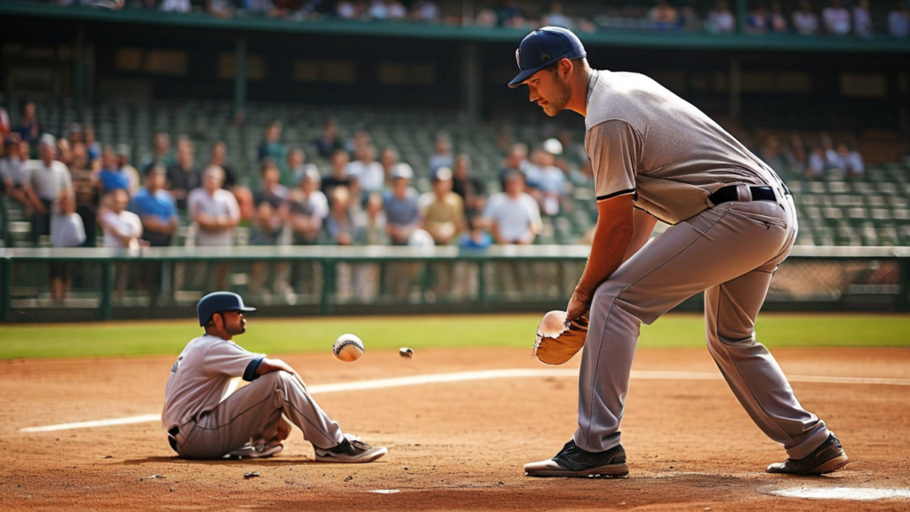 Student Learning Baseball Basics