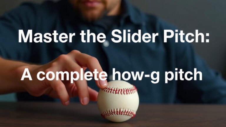 Master the Slider Pitch: A Complete How-To Guide
