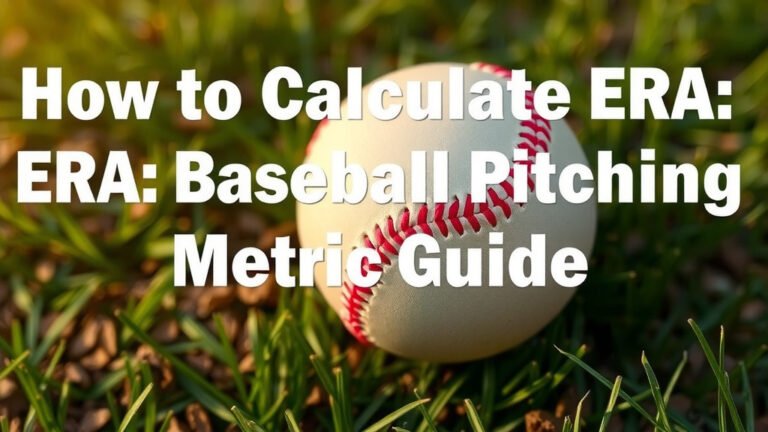 How to Calculate ERA: A Baseball Pitching Metric Guide