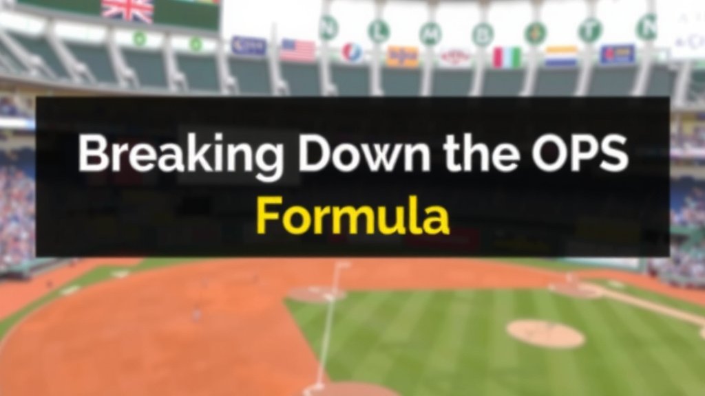 Breaking Down the OPS Formula