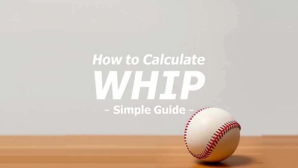 How to Calculate WHIP: A Simple Guide