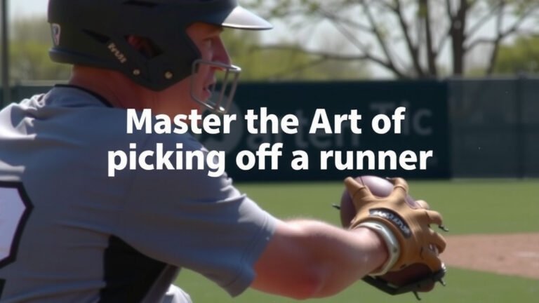 Master the Art of Picking Off a Runner