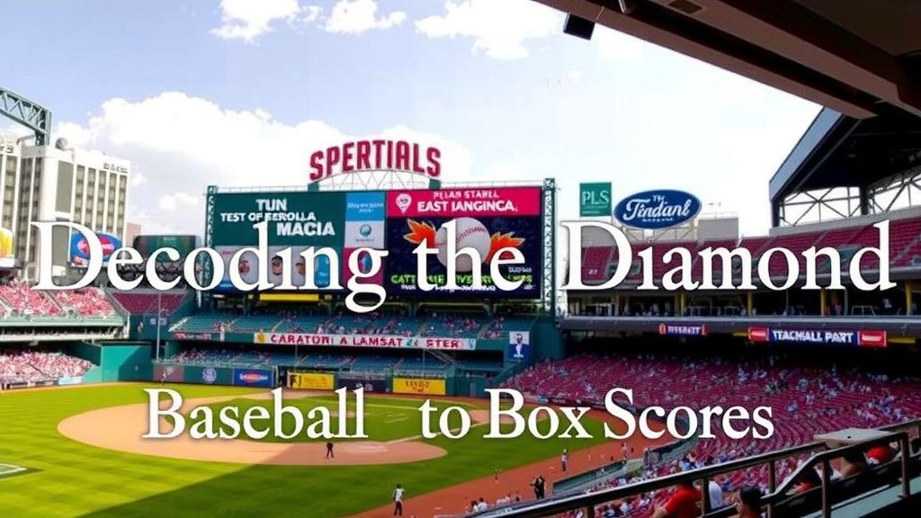 Decoding the Diamond: Your Guide to Box Scores