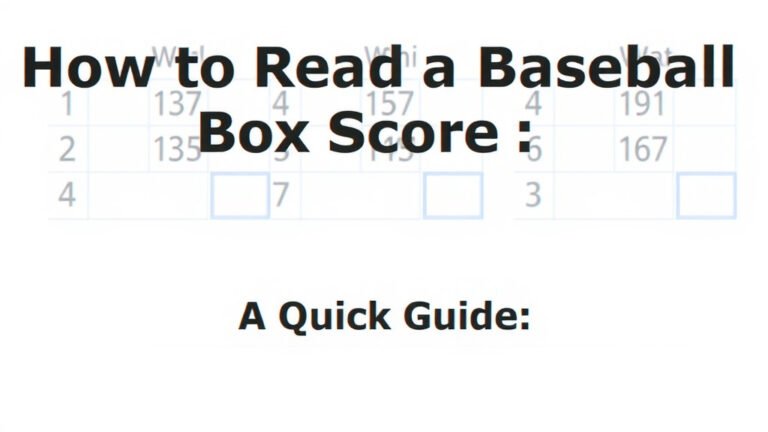 How to Read a Baseball Box Score: A Quick Guide