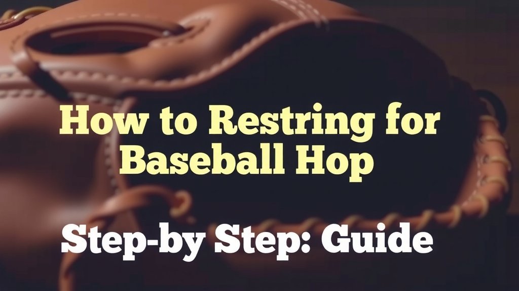 How to Restring a Baseball Glove: Step-by-Step Guide