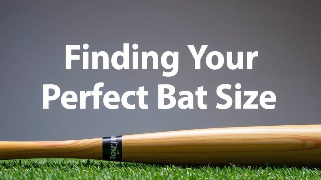 Finding Your Perfect Baseball Bat Size