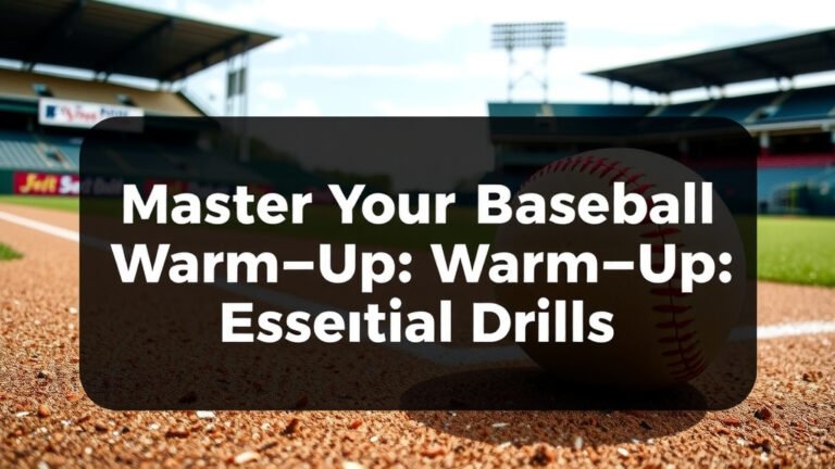 Master Your Baseball Warm-Up: Essential Drills