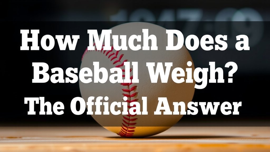 How Much Does a Baseball Weigh? The Official Answer