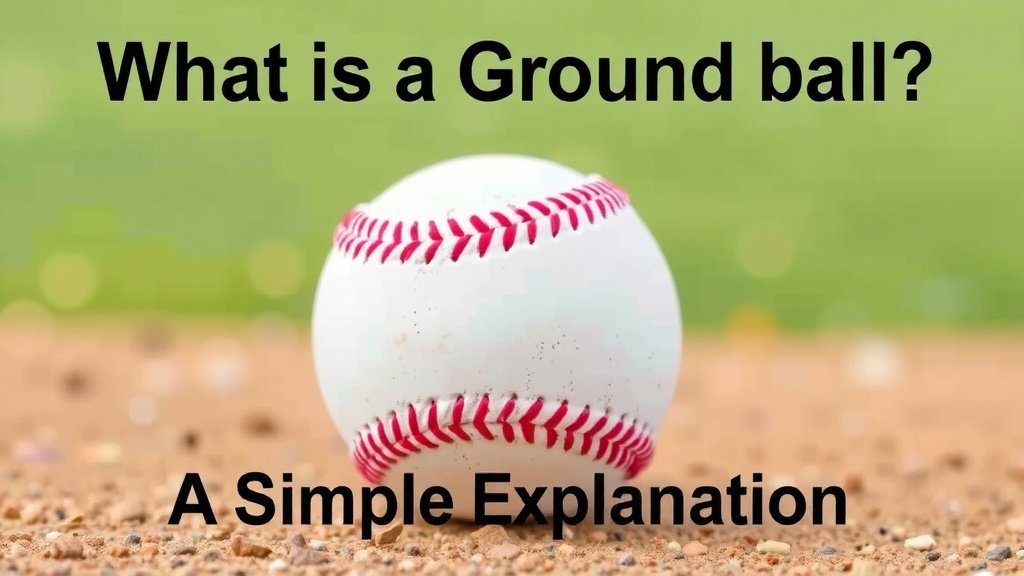 What is a Ground Ball in Baseball: A Simple Explanation