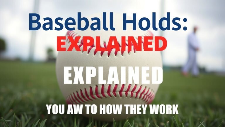 Baseball Holds Explained: What They Are and How They Work