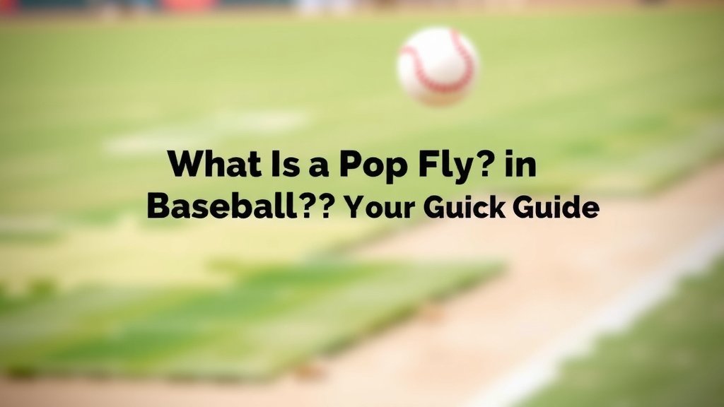 What Is a Pop Fly in Baseball? Your Quick Guide