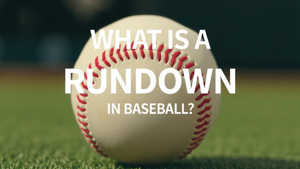 What Is A Rundown In Baseball? A Simple Explanation