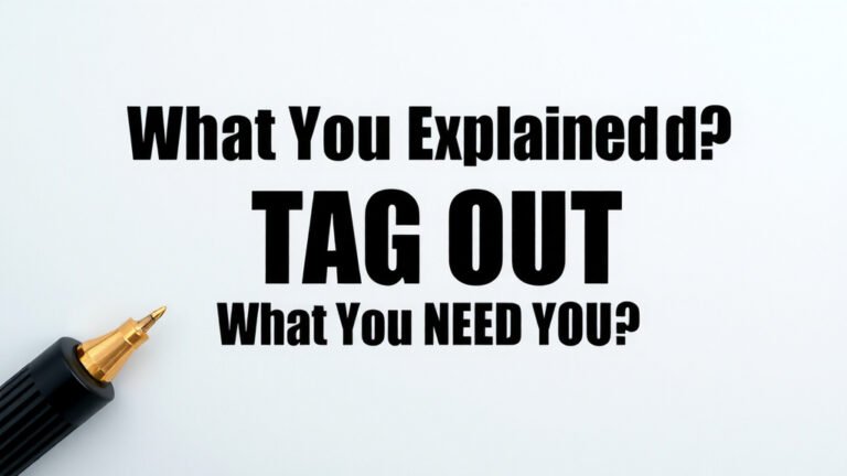 Tag Out Explained: What You Need to Know