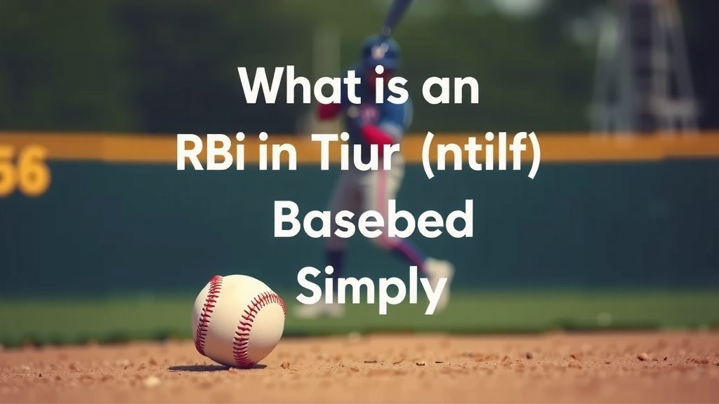 What is an RBI in Baseball Explained Simply
