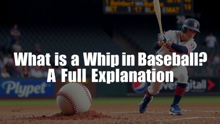 What is a Whip in Baseball? A Full Explanation