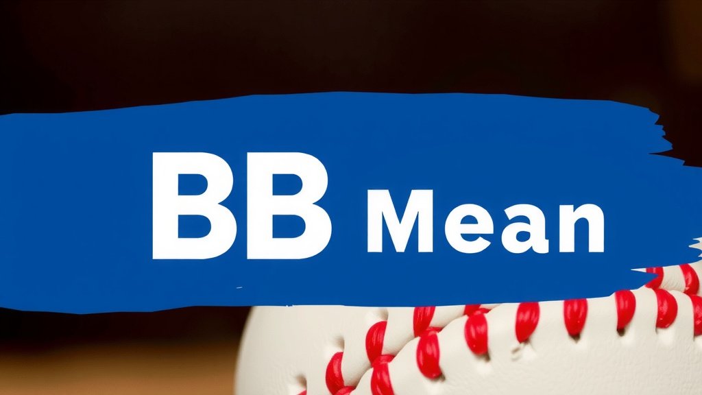 What Does BB Mean in Baseball Explained Simply