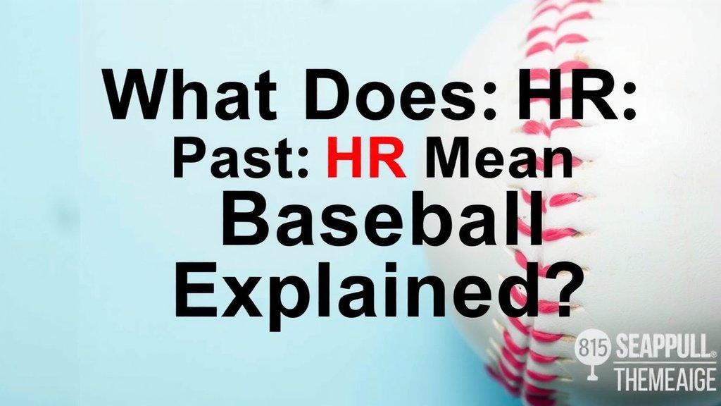 What Does HR Mean in Baseball Explained