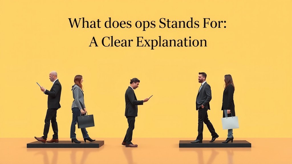 What Ops Stands For: A Clear Explanation