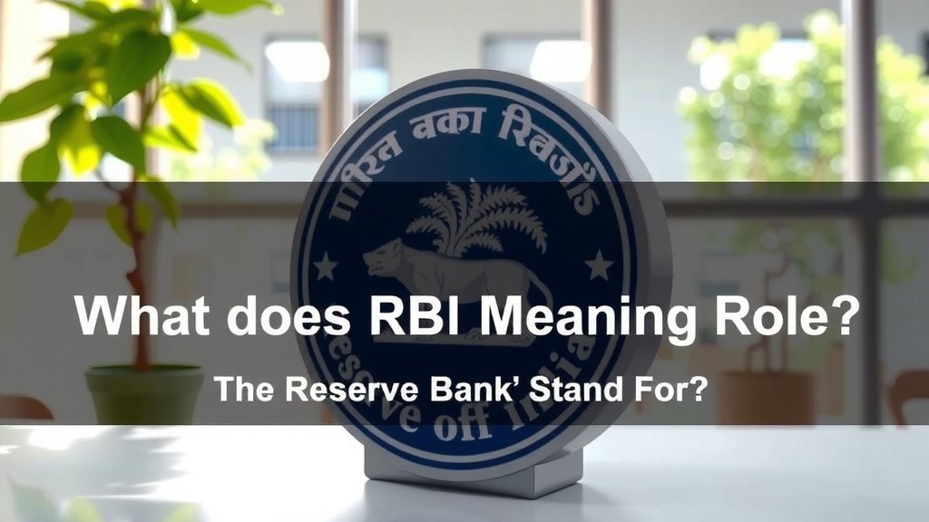 Understanding the Reserve Bank of India's Role