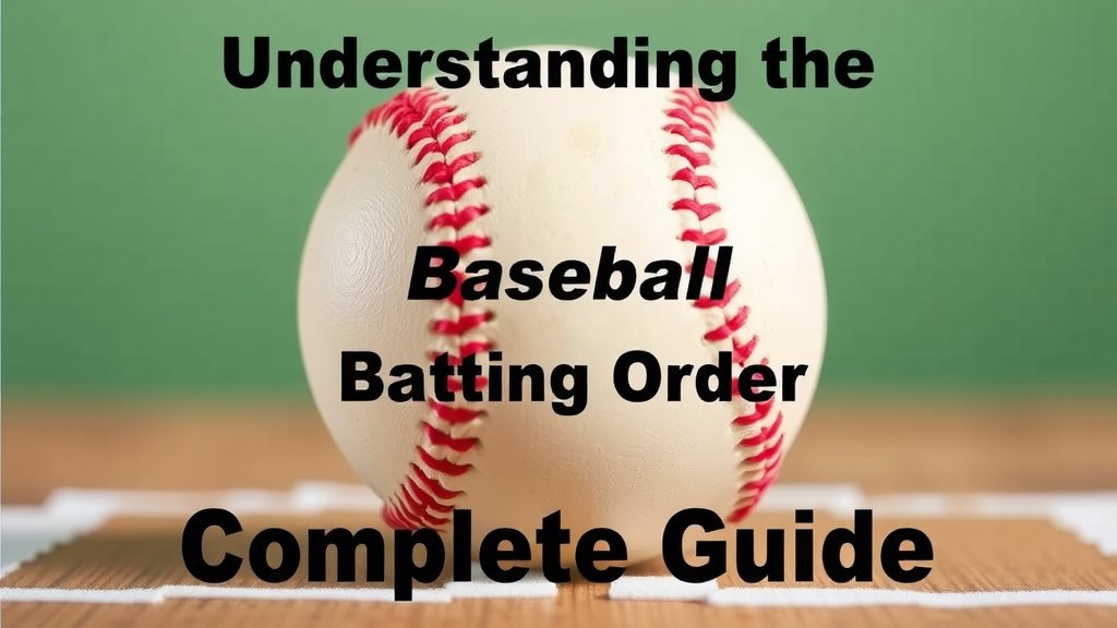 Understanding the Baseball Batting Order: A Complete Guide