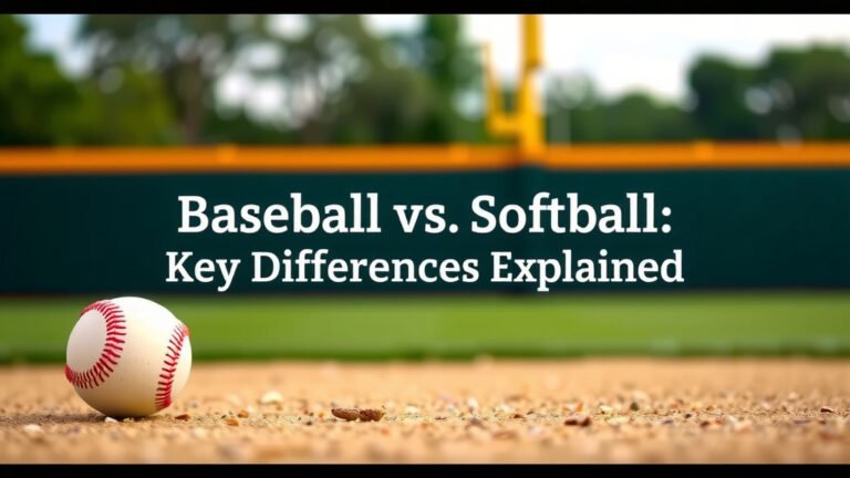 Baseball vs Softball: Key Differences Explained