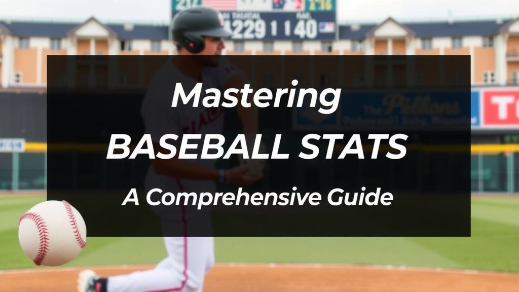 Mastering Baseball Stats: A Comprehensive Guide
